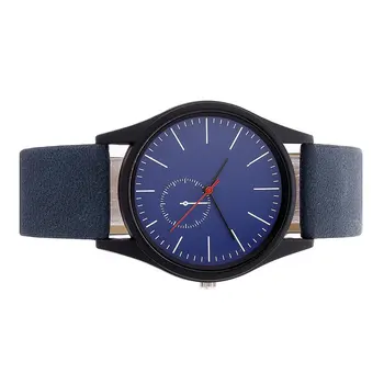 

SC034 Europe American Style Men Casual PU Leather Round Dial Quartz Watch PU Leather Strap Solid Color