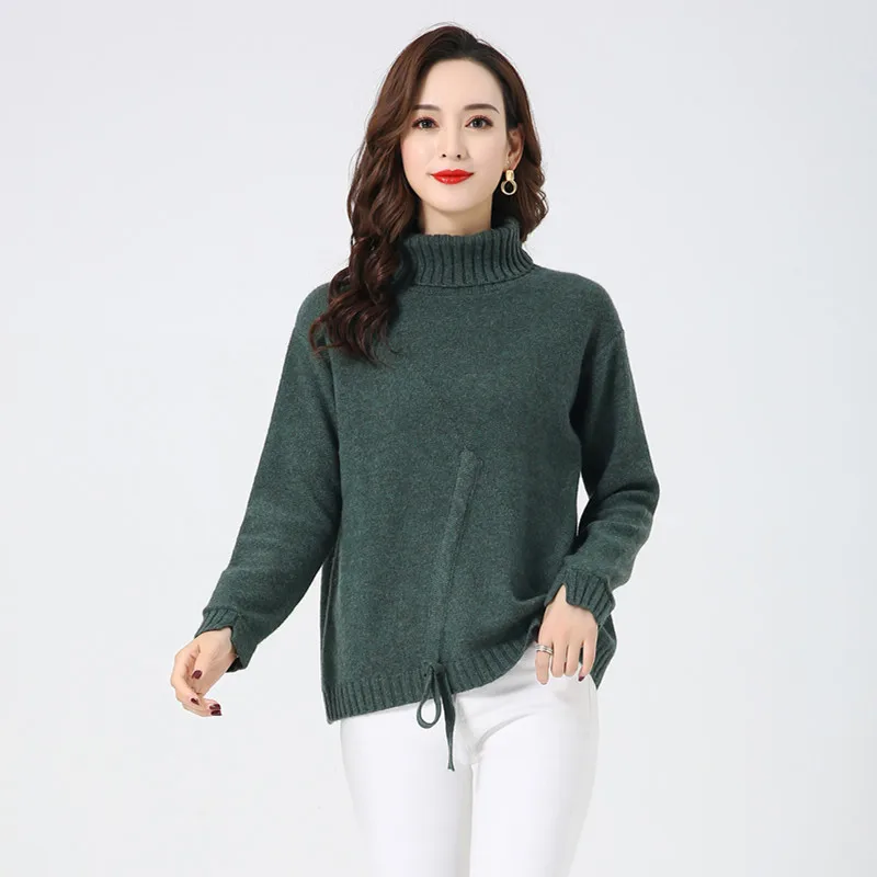 

LHZSYY 2019Autumn Winter New Pure Cashmere Sweater Women's Thicken Large size Raglan Sleeves Knit Pullover Wild Warm Blouse