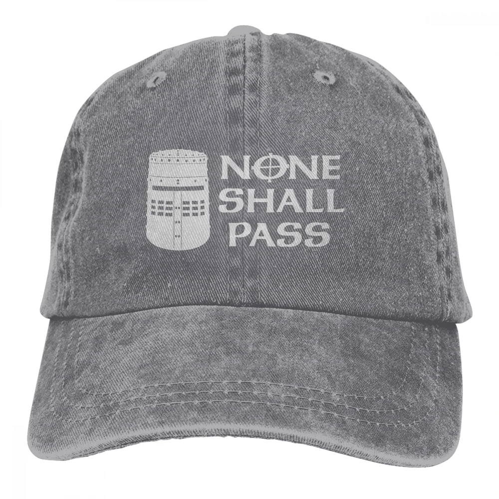 None Shall пройти Casquette темно-синий унисекс Мужские Женские джинсовые бейсболка с ремешком кепки Регулируемый Гольф папа шляпа