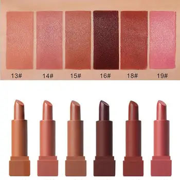 

6pcs/set Women's Charming Pumpkin Color Vampire Matte Velvet Lipstick Kit Waterproof Long Lip