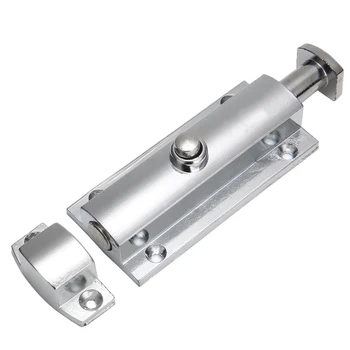 

4'' Chrome Door Lock Door Window Security Bolt Door Lock Latch for Hotel Office Home Security Lock Gate Cabinet Latch