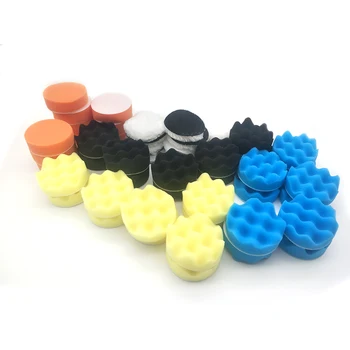 

50Pcs 80mm Car Polisher Polishing Sponge Pads Kit Colorful Buffing Pads