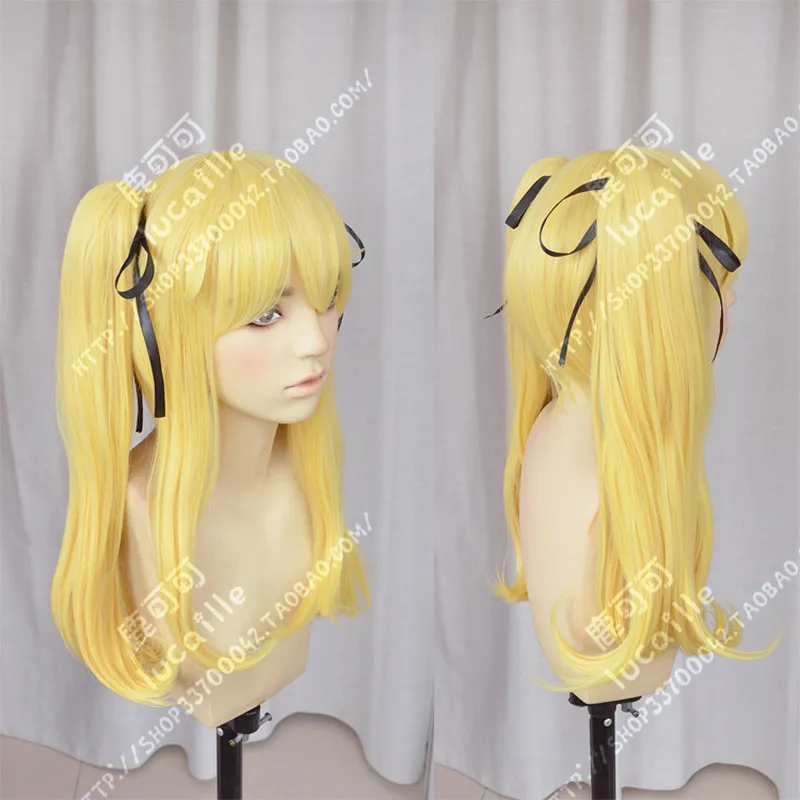 Kakegurui-Mary-Saotome-Meari-Blonde-Ponytail-Hair-Heat-Resistant-Cosplay-Costume-Wig-Silk-Ribbon-Wig-Cap (2)