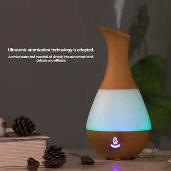 

Water Drop Aroma Essential Oil Diffuser Wood Grain Ultrasonic Humidifier