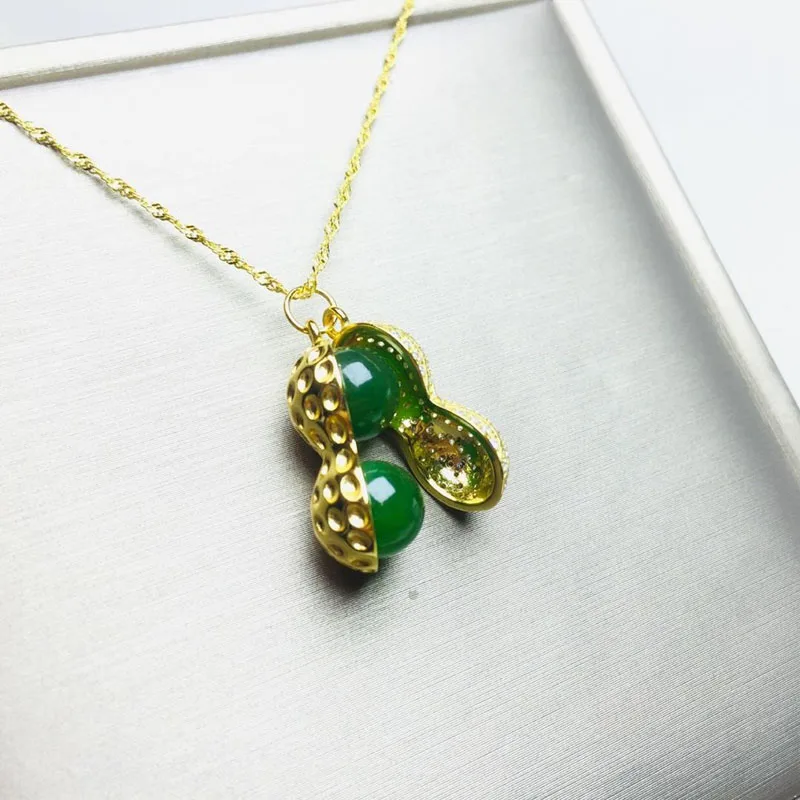 PROD 4000145691029 925 Silver Hetian Jade Pendant Simple Jasper Peanut
Designed for Womens Jewelry Gifts