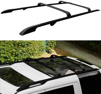 

4Pcs Aluminium Crossbars Cross Bars Luggage Racks Roof Top Side Rail Rack Bar Fits for Land Rover- Discovery 4 LR4 2010-2016