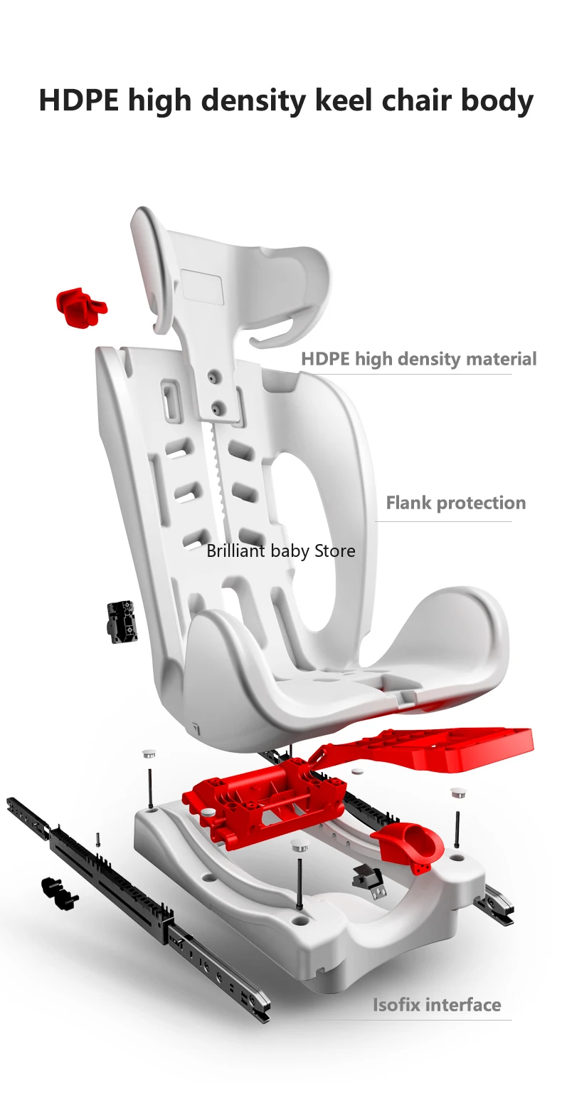 Автокресло для детской поддержки Isofix и защелка интерфейс дышащий огнестойкий материал портативное детское безопасное автокресло
