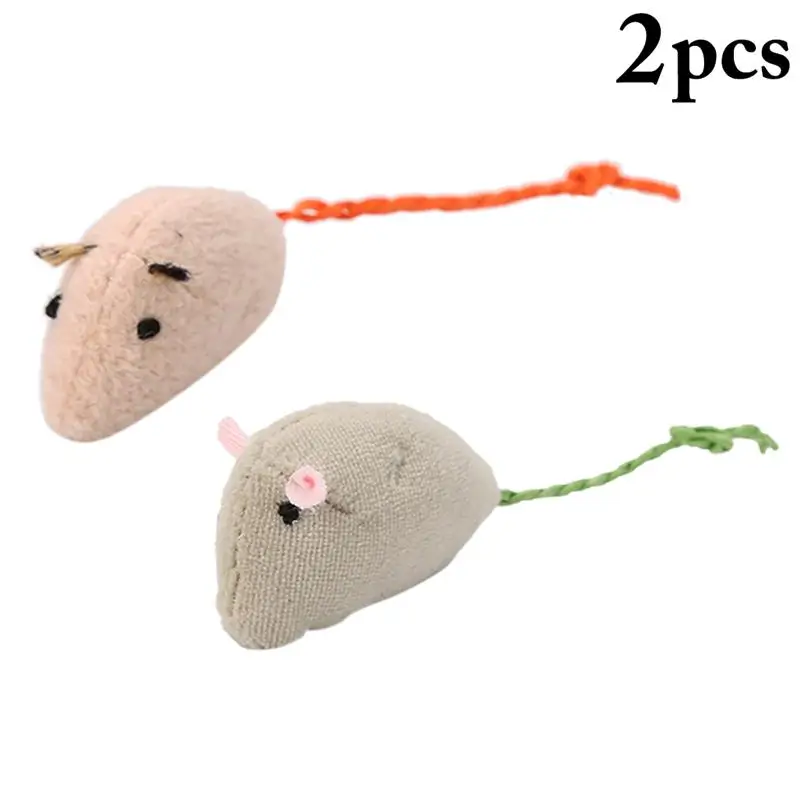 

2PCS Cat Toy Mouse Bite-resistant Simulated Soft Plush false mouse cat toy Cat Training Toy juguetes para gatos Cat Supplies