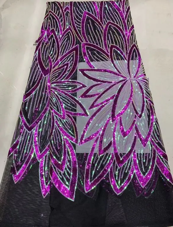 Популярная французская нигерийская сетка с блестками, африканская Тюлевая сетка, кружевная ткань высокого качества для свадебного платья, 5 ярдов/партия, L-PL101 - Цвет: color 10