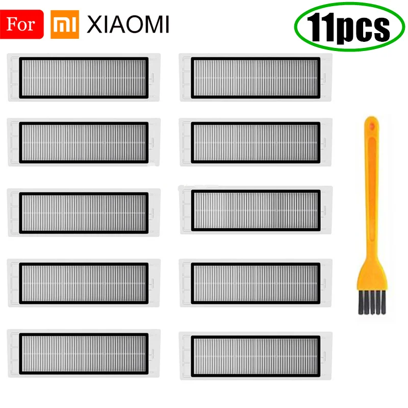 11pcs Подходит для XIAOMI roborock s50 S51 Робот Запчасти для пылесоса роликовые Сменные Наборы очистка в рамке HEPA фильтр щетка - Цвет: 11pcs