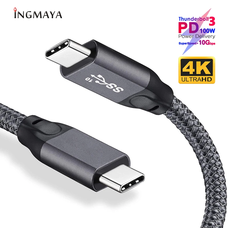 5A Тип C USB кабель для передачи данных 3,1 Gen 2 C PD 100W данных до 10 Гбит/с 4K HD для Macbook samsung S10 Quick Charge 4,0 быстрой зарядки USB-C шнур