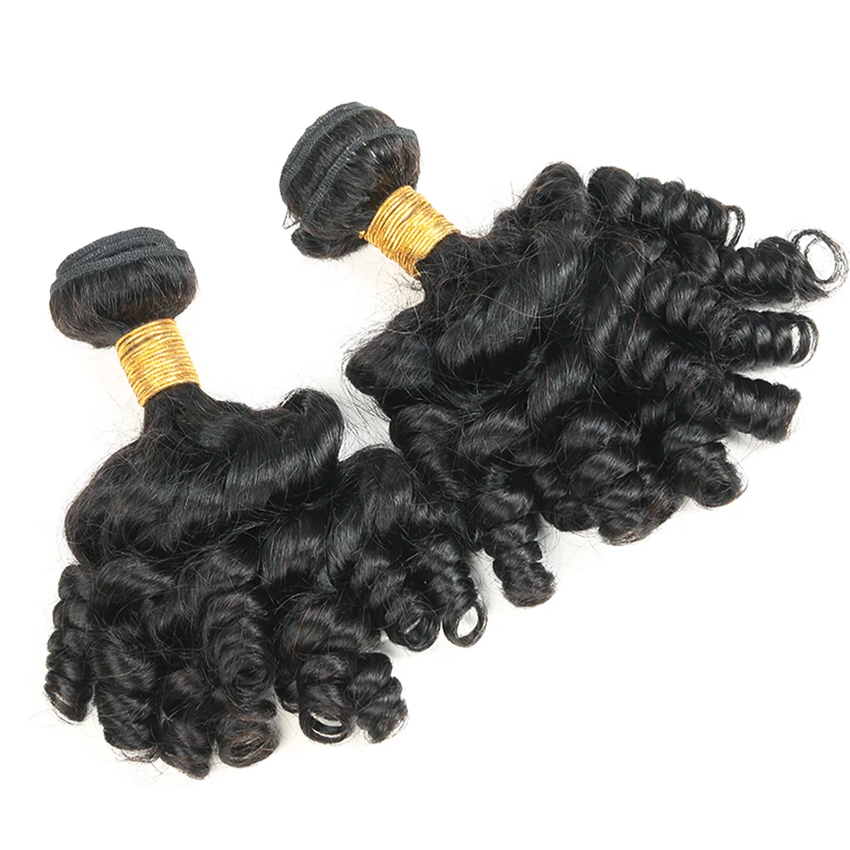 bouncy  curly human hair bundles 12