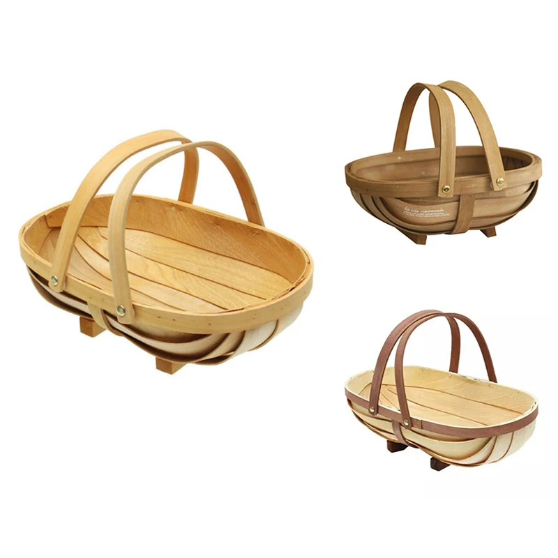 Wooden Garden Fruit Vegetable Basket TRUGS SUSSEX TRUG Home Garden