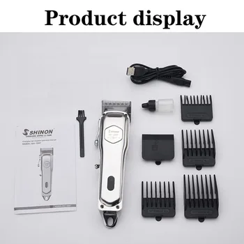 

Metal Body Professional Retro Oil Head Electric Clipper Hair Salon Carving Gradient Fader Hair Clipper-USB