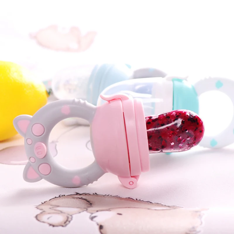 Infant Fruit Feeding Nibbler Newborn Baby Pacifier Silicone Food Supplement Feeder Pacifier Chewable Teether YON010