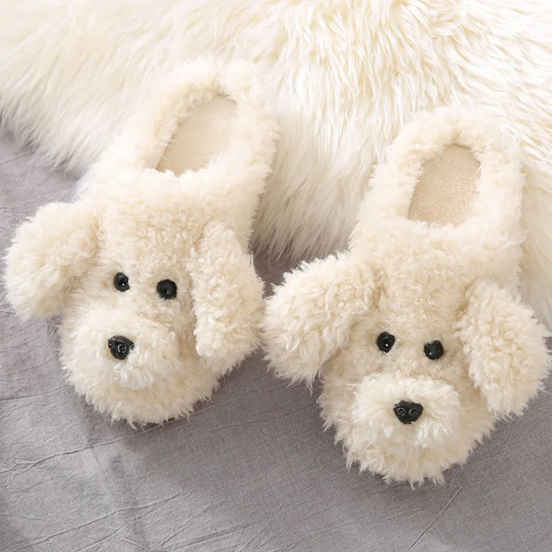 

Dog slippers girls home shoes cute house pet shoes women winter fur slippers soft comfortable warm slippers women 2019