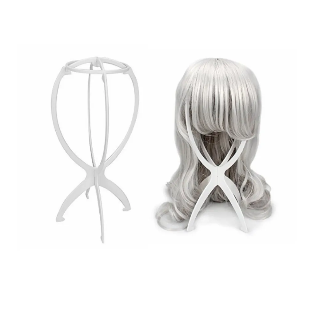 1PC Ajustable Wig Stands Plastic Hat Display Folding Wig Head Holders Portable Mannequin Head Salon for Home Wigs Store