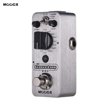 

MOOER Groove Loop Drum Machine & Looper Pedal 3 Modes Max. 20min Recording Time Tap Tempo True Bypass Full Metal Shell