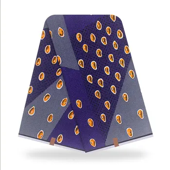 

2020 African Ankara Wax Dye Printed Cotton Fabric 100%High Quality Nigerian Style Women Drees Material For Sewing 6 Yards V-L 91