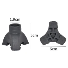 1 шт. костыли тройные углы для ног альпинистская лыжная палка нескользящая резиновая основа стоячий конец дно аксессуары для кемпинга