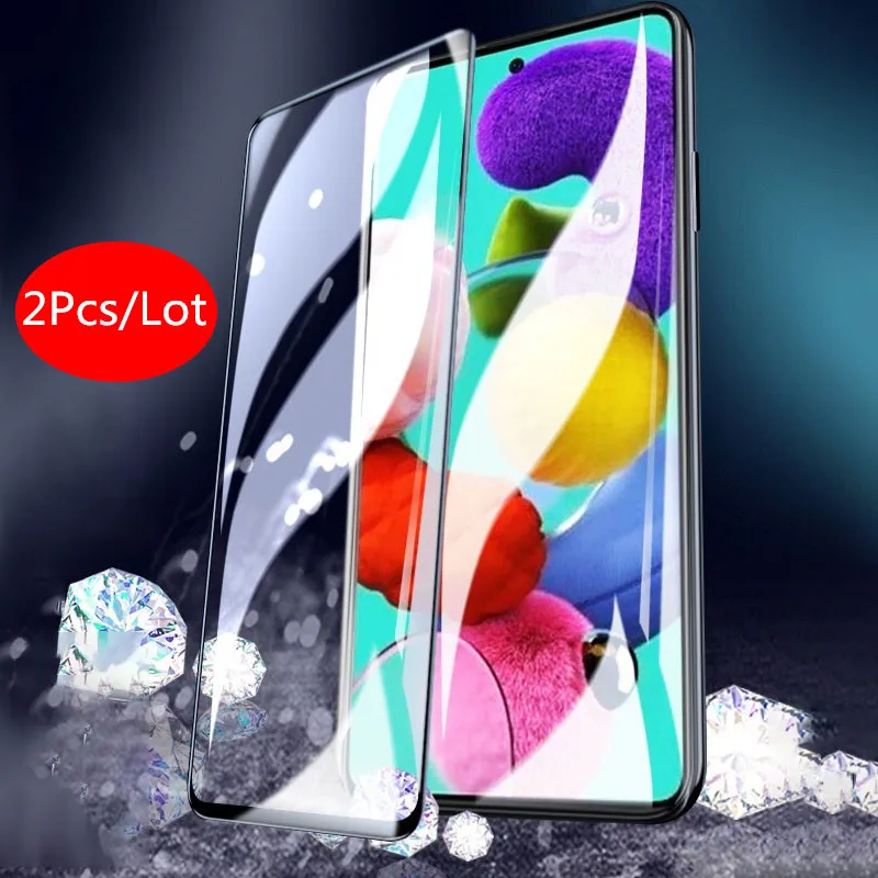 2 шт. Защитное стекло для Samsung Galaxy A51 закаленное 9H полное покрытие защитная пленка