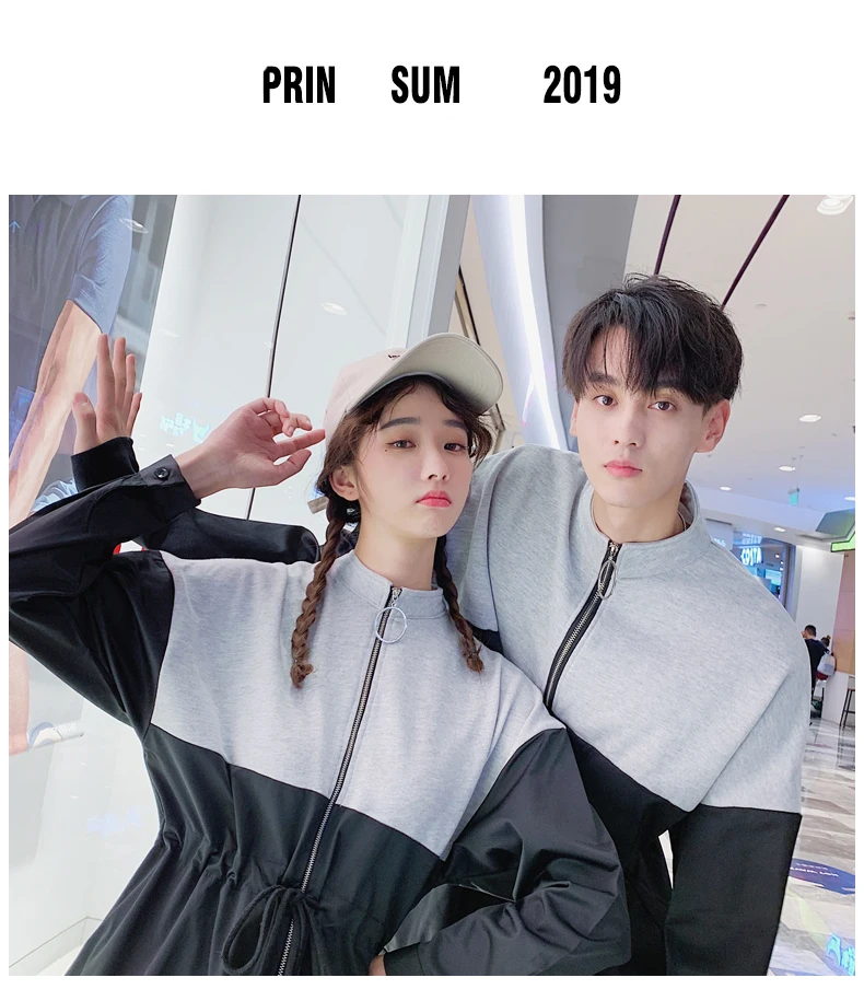 Matching couple Hoodies Sweatshirts Hot Male Female Lovers Clothes Holiday Valentine's Date Casual Zipper Hoodie Dress 2101