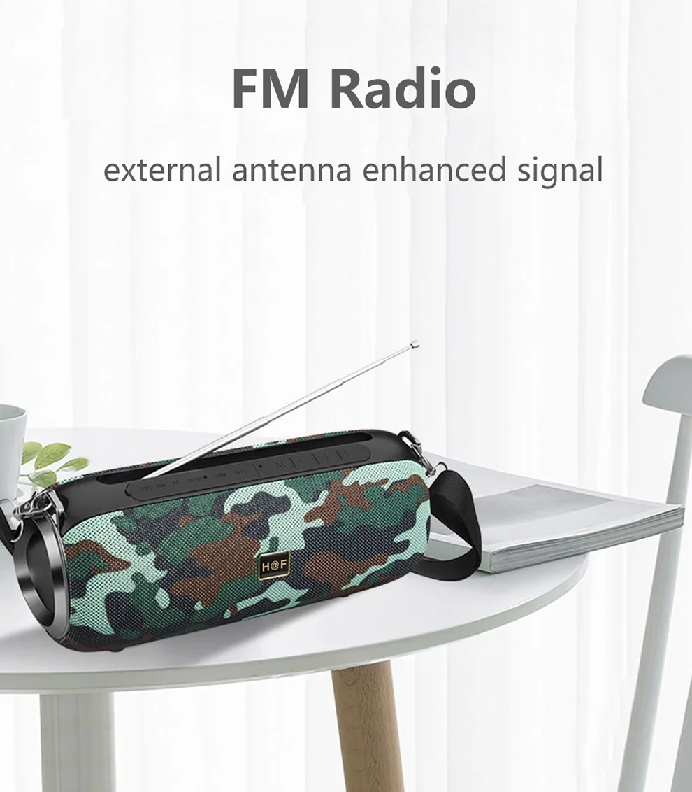 Портативный беспроводной Bluetooth динамик Стерео FM радио сабвуфер TF USB MP3 музыкальный центр бас Bluetooth Колонка динамик s для телефона