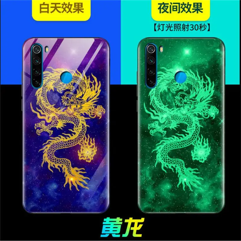 Светящийся закаленный чехол для OPPO Realme Q чехол 6," стекло со свечением задняя крышка для OPPO Realme Q крышка оболочка сотовый силиконовый чехол