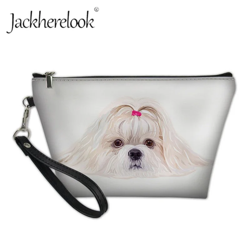 

Jackherelook 3D Clever Shih Tzu Dog Print Women Cosmetic Bag Cute Pet Animal Toiletry Kit Pouch Mini Ladies Necessary Makeup Box