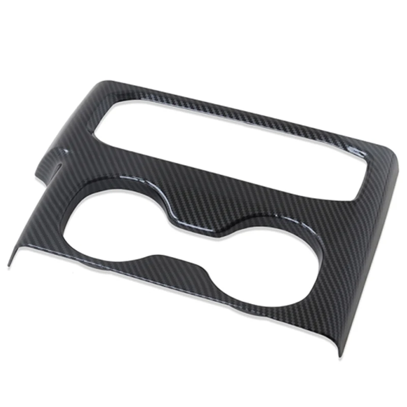 Car Cup Holder Decorative Frame Decal Cover Sticker Cover Car Styling Accessories for Hyundai Santa Fe IX45 Carbon Fib