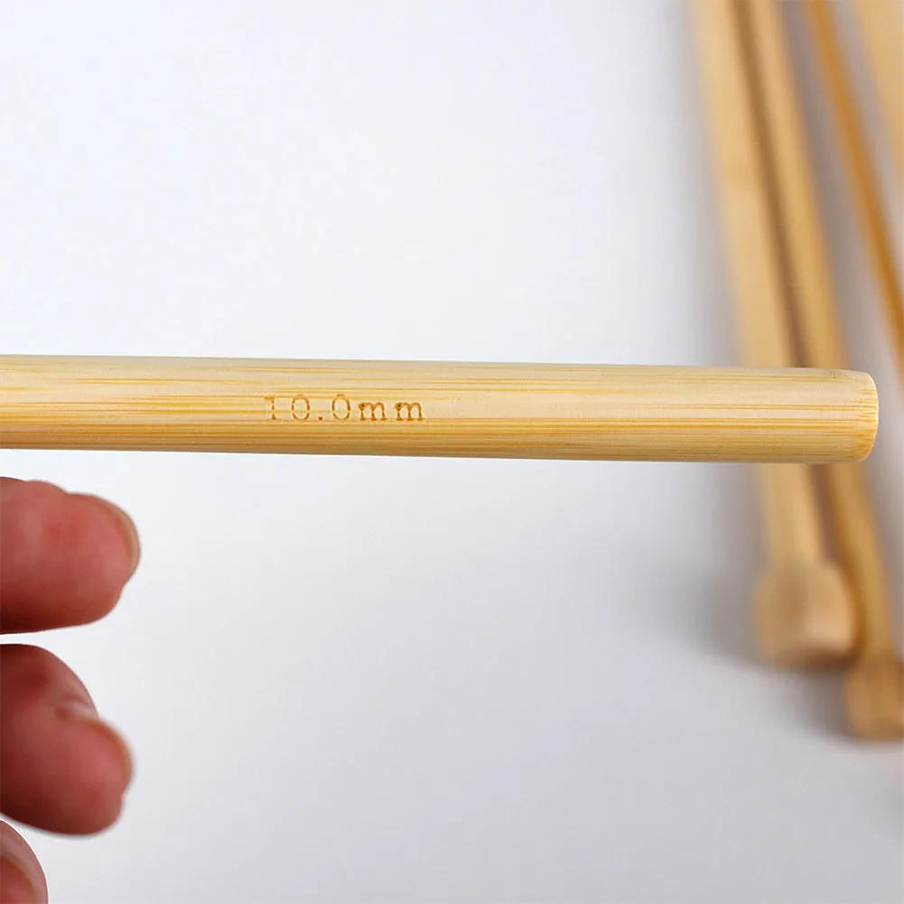 DIY Knitting Needles Set Crafts Sewing Tool Smooth Carbonized Handmade Single Pointed Crochet Bamboo Circular Accessories