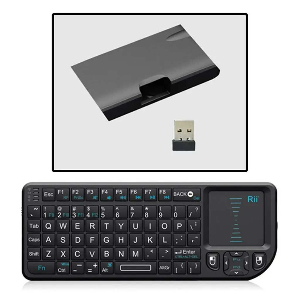 Беспроводная клавиатура Rii X1 Mini 2,4G с сенсорной панелью для Smart tv для HTPC для ПК, портативная умная мышь, игровые аксессуары