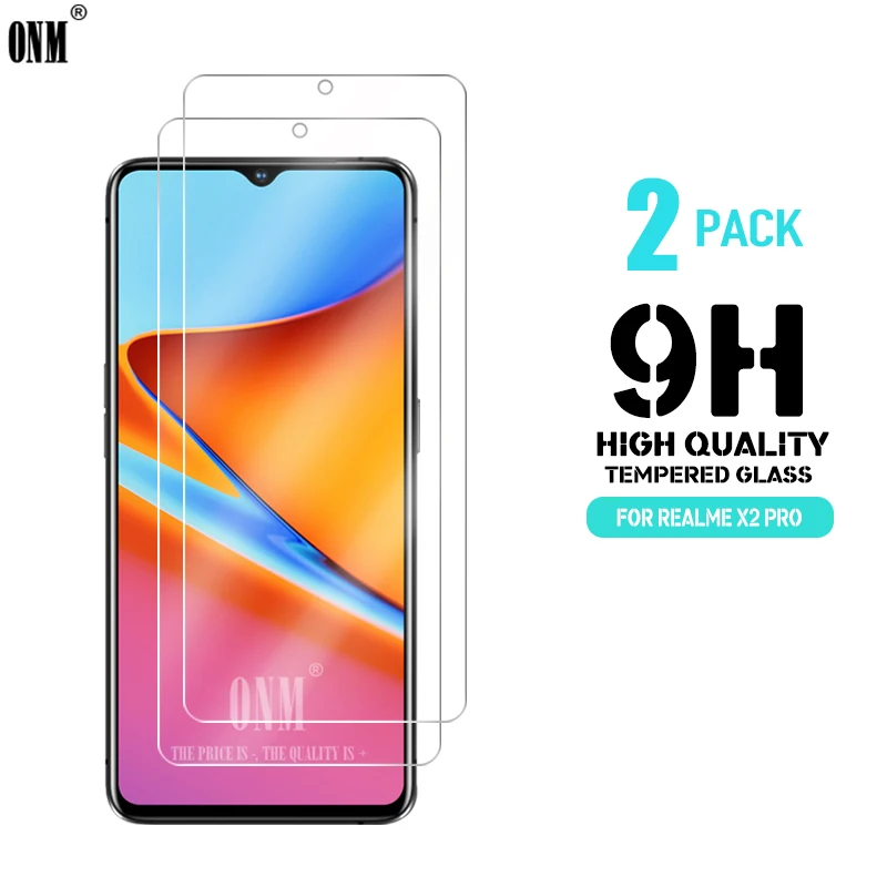 

2Pcs Tempered Glass For REALME X2 PRO Screen Protector Premium Tempered For REALME X2 PRO Protective Film