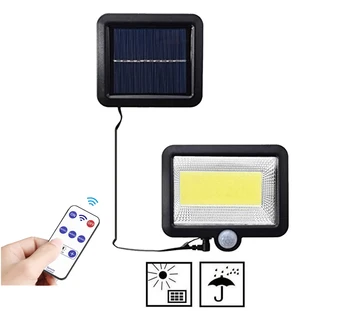 

100 LED solar Light Motion Sensor Outdoor Wall Light Lamp lighting for Garden Yard Path Street Lamp seperable 5M cable 3 modes o