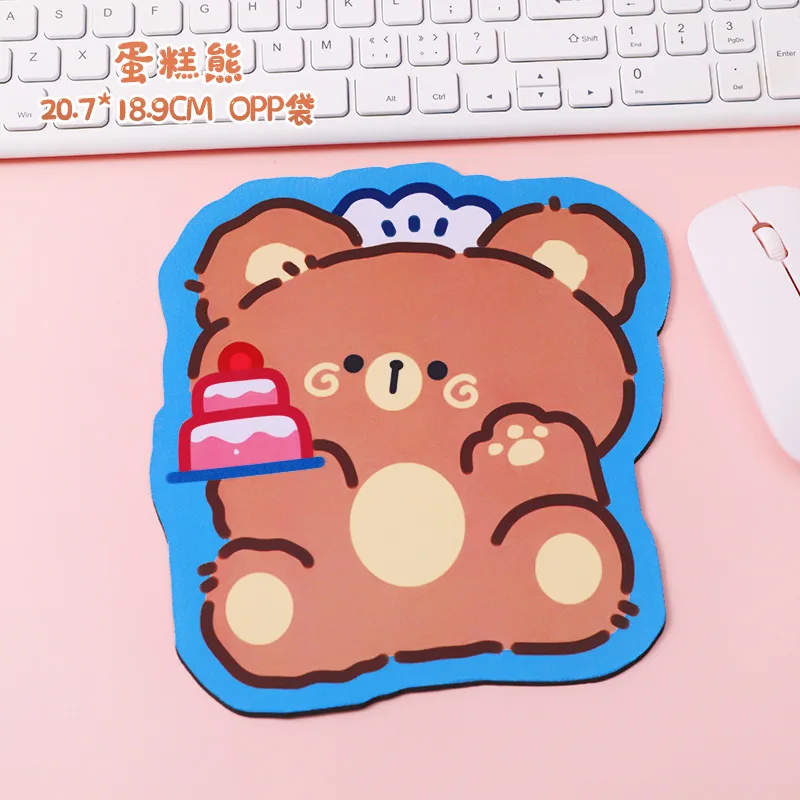 DATA FROG Kawaii Cute Bear Mouse Pad Cute Ins Girl Heart Student Computer Small Mouse Non-slip Pad Desktop Keyboard