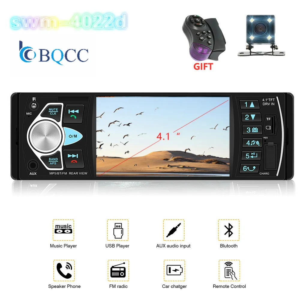 

Autoradio 4022D 4.1" 1 Din Car Radio Audio Stereo USB AUX FM Player Station With Remote Control