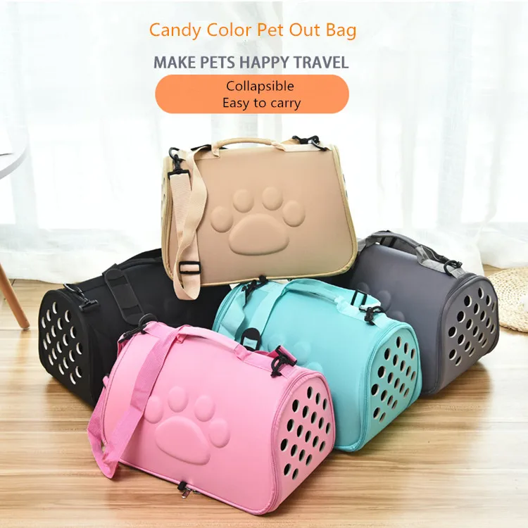 EVA Dogs Cat Folding Pet Carrier Cage Collapsible Portable Puppy Crate Handbag Carrying Bags Pets Supplies Transport Chien