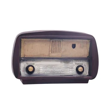 

Creative Retro Radio Figurines Miniature Model Resin Modern Art Figurine Ornament Home Decoration Accessories Room Decor