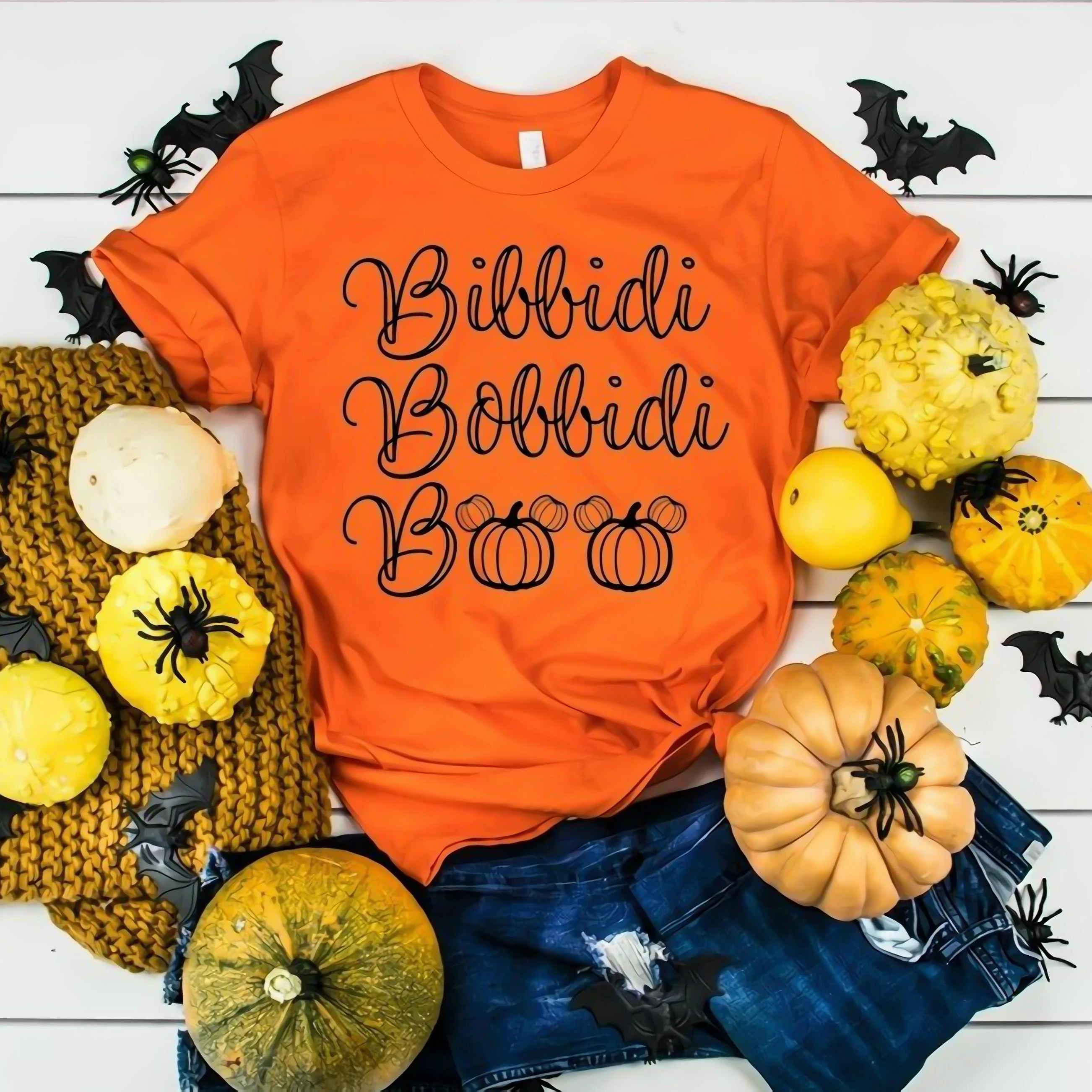 2019 Bibbidi Bobbidi Boo футболка Spookiest Night Ever Хэллоуин рубашка смешная Тыква рубашки с