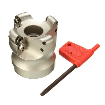 

4Flute EMR 5R-50-22 Face End Mill Cutter Indexable Cutter for Round RPx1003 Carbide Inserts