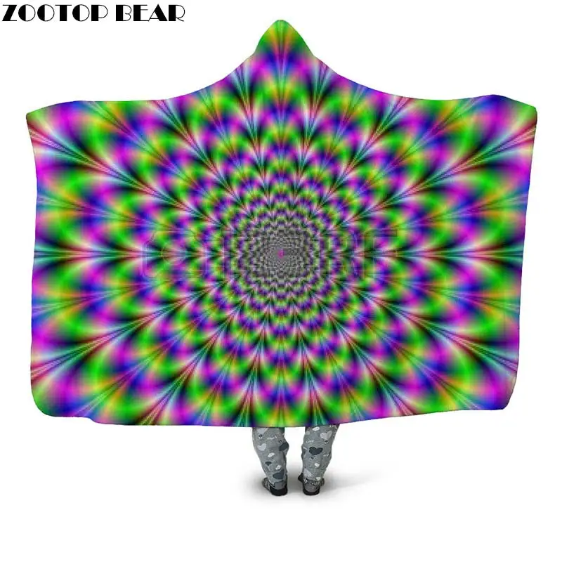 HB1223 3D Printed Lighter Happy Child Decoration Hooded blanket Office Scattering Petals White Dream Girls Sofe Fashion Plush Plush - Цвет: HB1223