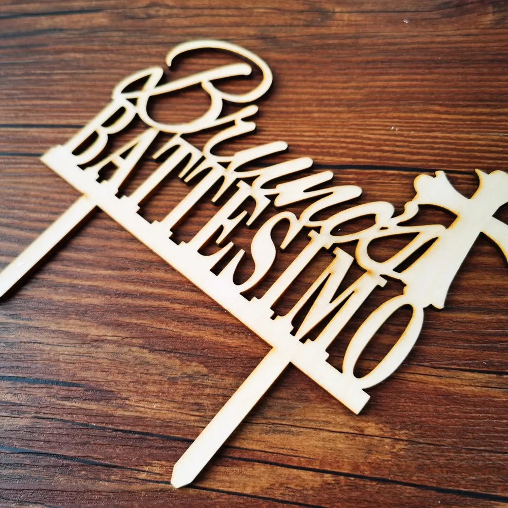 Personalized Cake Topper With Name, Cake Topper With Name Of Italy  Battesimo And Cross, Battesimo Gift, Baby Shower Cake Topper (3)