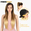 FREEDOM Synthetic Wigs For Black Women Heat Resistant Straight 613 Orange Blonde Lace Front Wigs Natural Hairline Cosplay Hair ► Photo 1/6