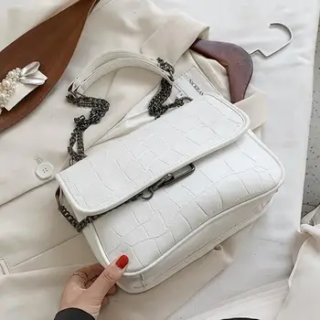 

Stone pattern Flap Crossbody bag 2020 Fashion New High-quality PU Leather Women's Designer Handbag Chain Shoulder Messenger Bag