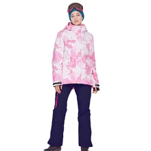 Женские лыжные костюмы с капюшоном, теплые куртки, комбинезоны, Спортивная женская зимняя одежда, водонепроницаемые женские комплекты одежды для сноубординга