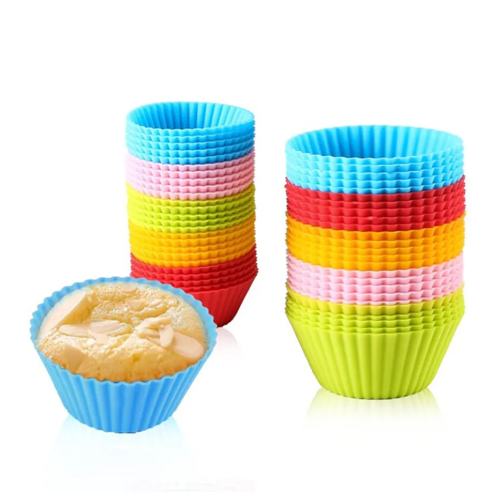 het doel Sinewi haalbaar 10 Pcs 7Cm Siliconen Cake Cupcake Cup Cake Tool Bakvormen Bakken Siliconen  Mal Cupcake En Muffin Cupcake Liner Voor diy|Cakevormen| - AliExpress