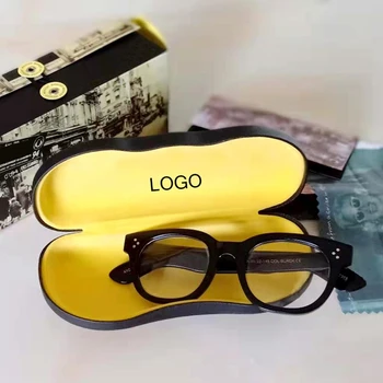 

Johnny Depp Glasses Men Women Computer Goggles Transparent Eyeglass Brand design Style Vintage Acetate Glasses Frame Box sq03