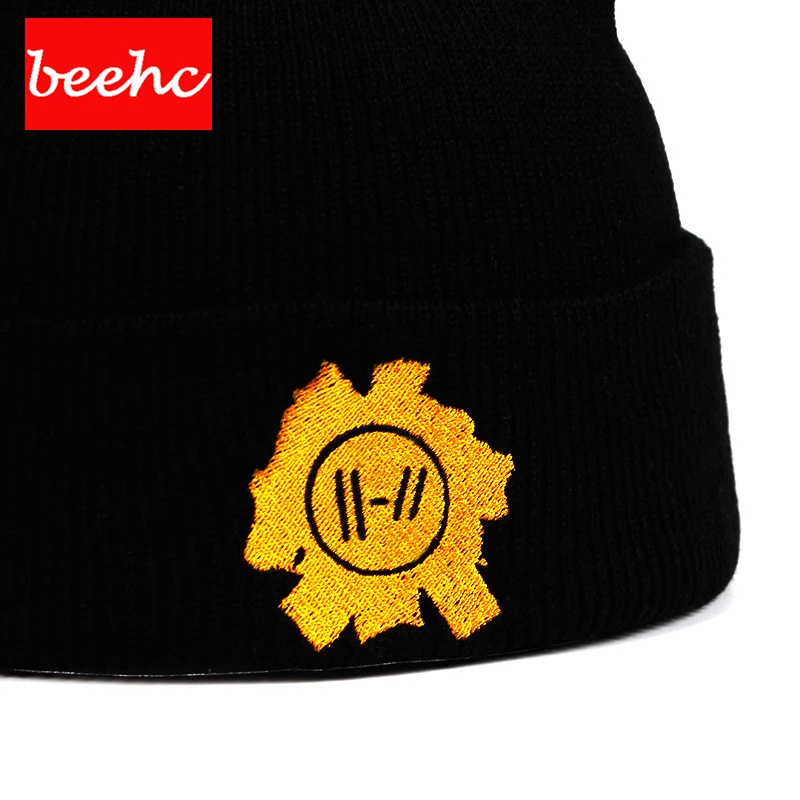 Хип-Хоп рок-группа Twenty One Pilots skullies Beanie, шапка с вышивкой, костюм для косплея, вязаная Шапочка, шерстяная шапка, теплая, Осень-зима