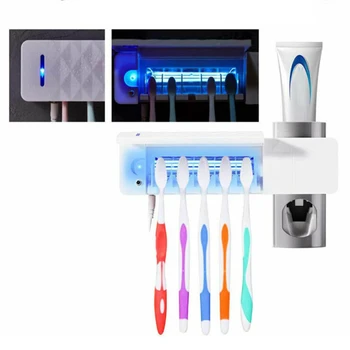 

USB 100-250V UV Light Ultraviolet Toothbrush Holder Auto Toothpaste Dispenser Need To Charge Toothpaste Dispenser Holder