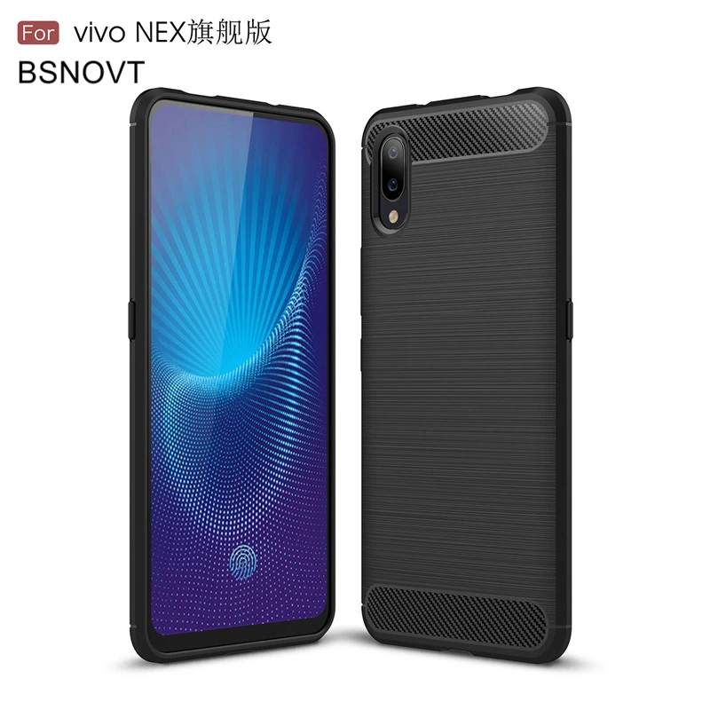 For Vivo Nex S Case Soft Silicone Shockproof Anti-knock Phone Cover FingerPrint BSNOVT |